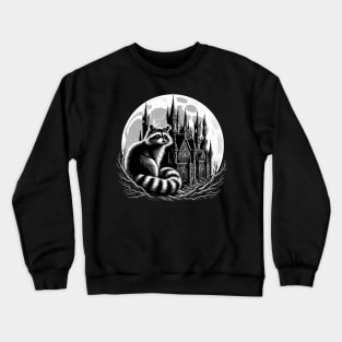 Midnight Raccoon Castle Guard Crewneck Sweatshirt